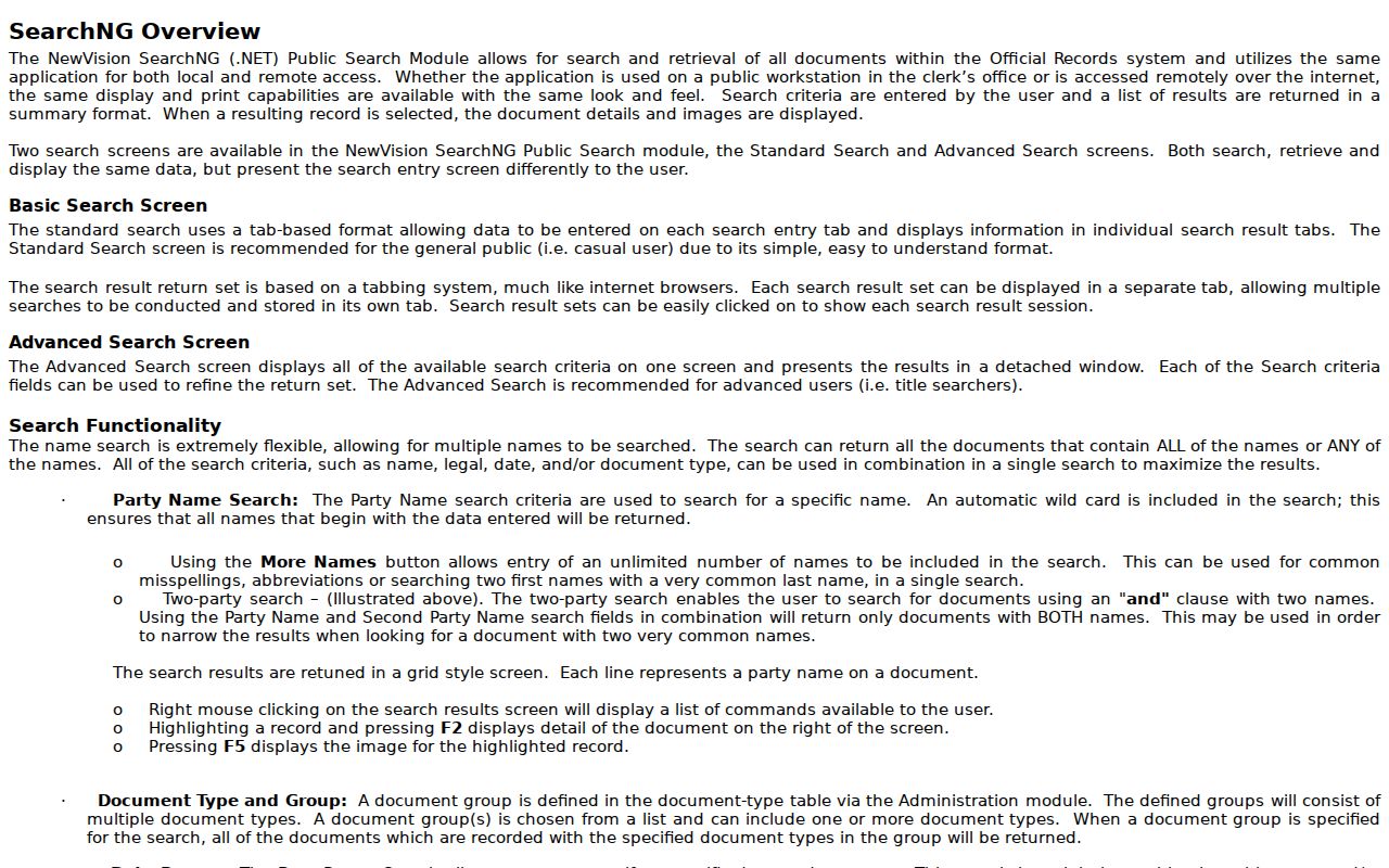 Toms River previous residents SearchNG help and document controls